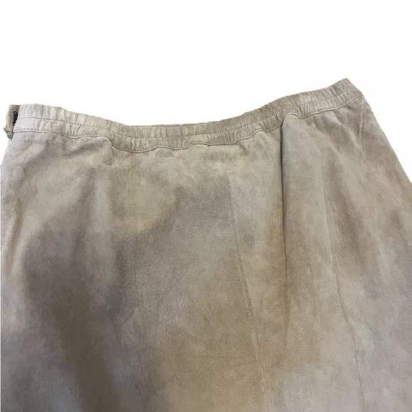 Jessica Holbrook QVC 100% Suede Leather Maxi Skirt Light Tan Plus Size 18W NWT - Picture 5 of 10
